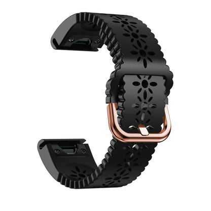 Bracelet de montre en silicone à dentelle à dégagement rapide, For Garmin Fenix 7S / 6S / 5S