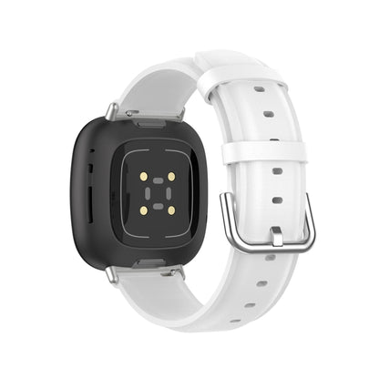 Bracelet de montre en cuir véritable, For Fitbit Versa 3 / Sense