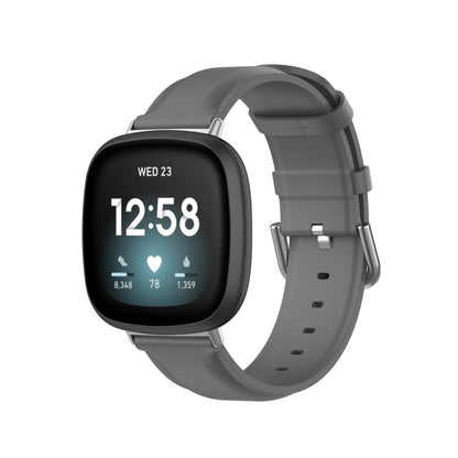 Bracelet de montre en cuir véritable, For Fitbit Versa 3 / Sense