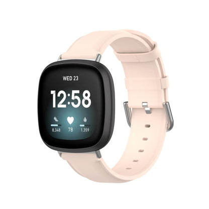 Bracelet de montre en cuir véritable, For Fitbit Versa 3 / Sense