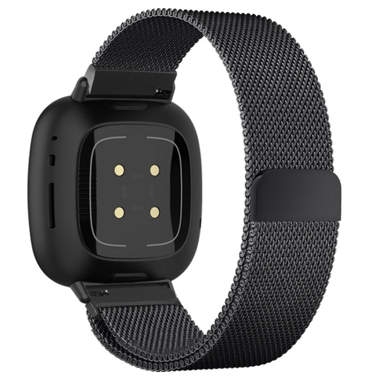 Bracelet de montre milanais à boucle fendue en métal magnétique 20 mm, For Fitbit Versa 4 / Versa 3