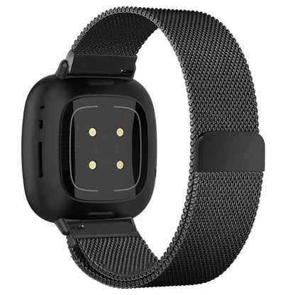 Bracelet de montre milanais à boucle fendue en métal magnétique 20 mm, For Fitbit Versa 4 / Versa 3