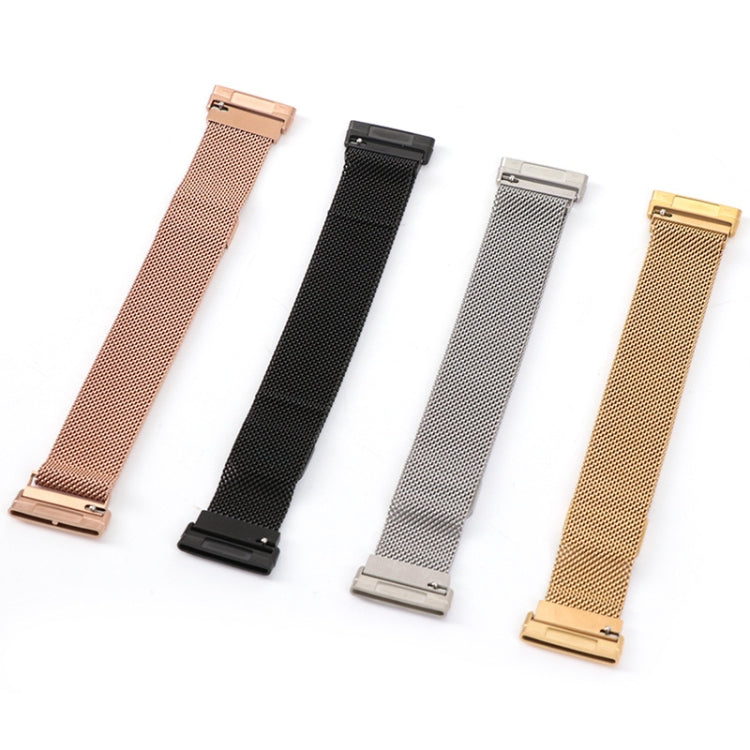 Bracelet de montre milanais à boucle fendue en métal magnétique 20 mm, For Fitbit Versa 4 / Versa 3