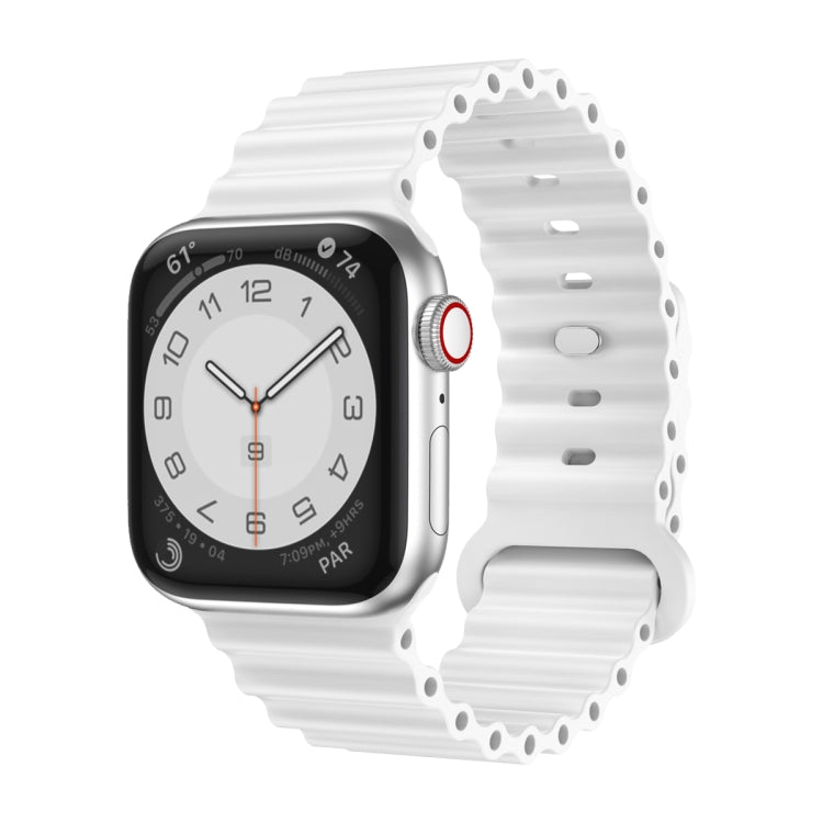 Bracelet de montre en silicone, For Apple Watch Ultra 49mm / Series 8&7 45mm / SE 2&6&SE&5&4 44mm, For Apple Watch Series 8&7 41mm / SE 2&6&SE&5&4 40mm / 3&2&1 38mm