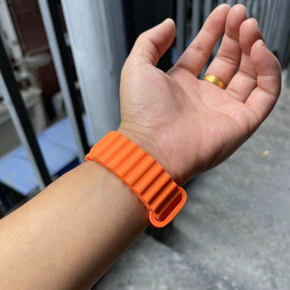 Bracelet de montre en silicone, For Apple Watch Ultra 49mm / Series 8&7 45mm / SE 2&6&SE&5&4 44mm, For Apple Watch Series 8&7 41mm / SE 2&6&SE&5&4 40mm / 3&2&1 38mm