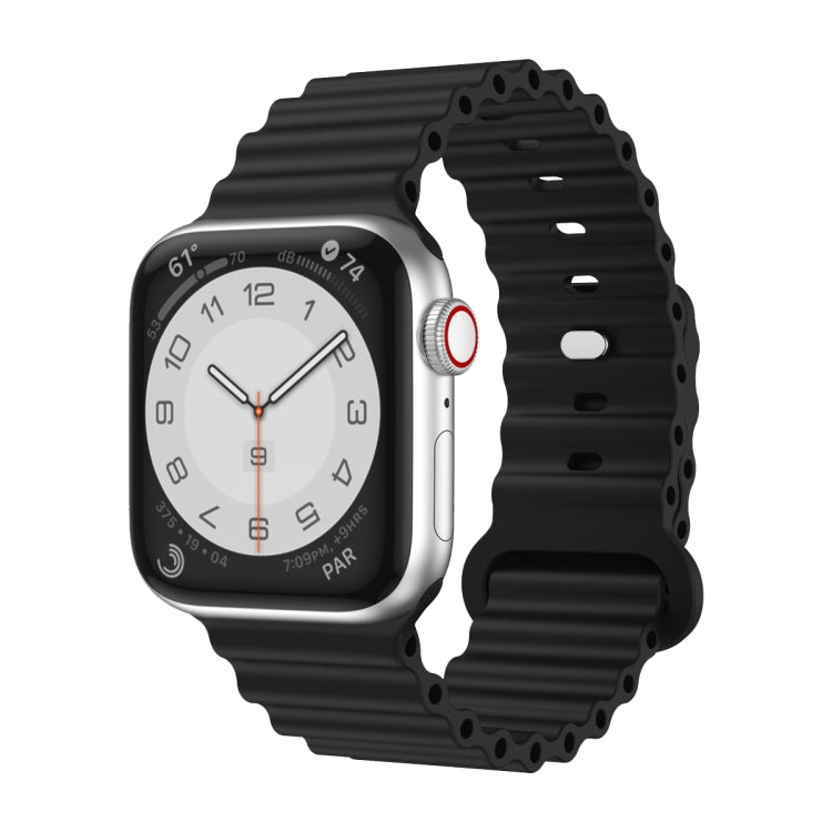 Bracelet de montre en silicone, For Apple Watch Ultra 49mm / Series 8&7 45mm / SE 2&6&SE&5&4 44mm, For Apple Watch Series 8&7 41mm / SE 2&6&SE&5&4 40mm / 3&2&1 38mm
