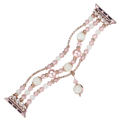 Bracelet de montre en agate lumineuse, For Apple Watch 5 & 4 40mm / 3 & 2 & 1 38mm, For Apple Watch Ultra 49mm / Series 8&7 45mm / SE 2&6&SE&5&4 44mm / 3&2&1 42mm