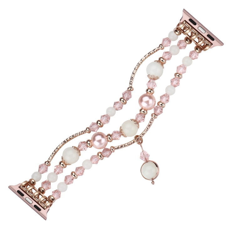Bracelet de montre en agate lumineuse, For Apple Watch 5 & 4 40mm / 3 & 2 & 1 38mm, For Apple Watch Ultra 49mm / Series 8&7 45mm / SE 2&6&SE&5&4 44mm / 3&2&1 42mm