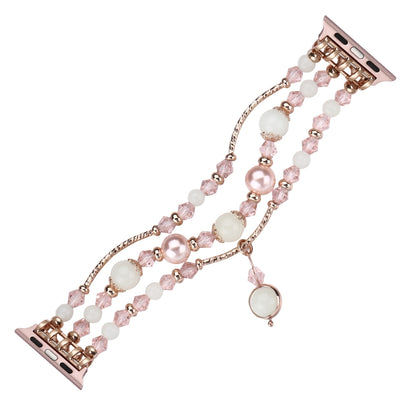 Bracelet de montre en agate lumineuse, For Apple Watch 5 & 4 40mm / 3 & 2 & 1 38mm, For Apple Watch Ultra 49mm / Series 8&7 45mm / SE 2&6&SE&5&4 44mm / 3&2&1 42mm