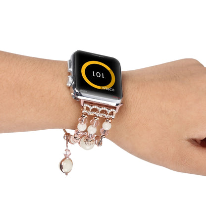 Bracelet de montre en agate lumineuse, For Apple Watch 5 & 4 40mm / 3 & 2 & 1 38mm, For Apple Watch Ultra 49mm / Series 8&7 45mm / SE 2&6&SE&5&4 44mm / 3&2&1 42mm
