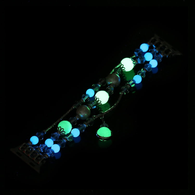 Bracelet de montre en agate lumineuse, For Apple Watch 5 & 4 40mm / 3 & 2 & 1 38mm, For Apple Watch Ultra 49mm / Series 8&7 45mm / SE 2&6&SE&5&4 44mm / 3&2&1 42mm