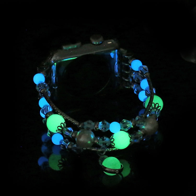 Bracelet de montre en agate lumineuse, For Apple Watch 5 & 4 40mm / 3 & 2 & 1 38mm, For Apple Watch Ultra 49mm / Series 8&7 45mm / SE 2&6&SE&5&4 44mm / 3&2&1 42mm