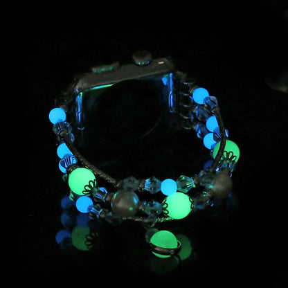 Bracelet de montre en agate lumineuse, For Apple Watch 5 & 4 40mm / 3 & 2 & 1 38mm, For Apple Watch Ultra 49mm / Series 8&7 45mm / SE 2&6&SE&5&4 44mm / 3&2&1 42mm