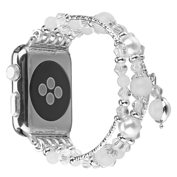 Bracelet de montre en agate lumineuse, For Apple Watch 5 & 4 40mm / 3 & 2 & 1 38mm, For Apple Watch Ultra 49mm / Series 8&7 45mm / SE 2&6&SE&5&4 44mm / 3&2&1 42mm