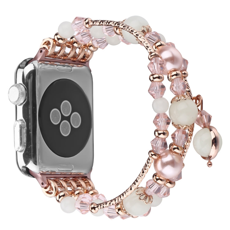 Bracelet de montre en agate lumineuse, For Apple Watch 5 & 4 40mm / 3 & 2 & 1 38mm, For Apple Watch Ultra 49mm / Series 8&7 45mm / SE 2&6&SE&5&4 44mm / 3&2&1 42mm