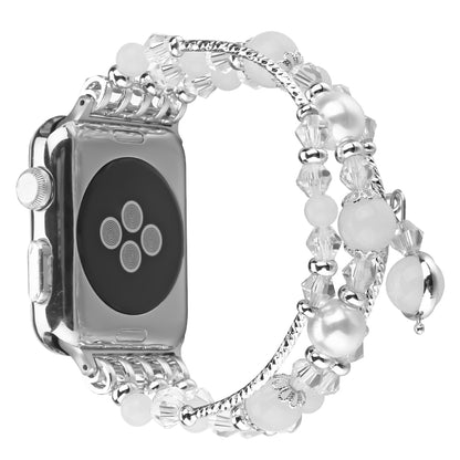 Bracelet de montre en agate lumineuse, For Apple Watch 5 & 4 40mm / 3 & 2 & 1 38mm, For Apple Watch Ultra 49mm / Series 8&7 45mm / SE 2&6&SE&5&4 44mm / 3&2&1 42mm