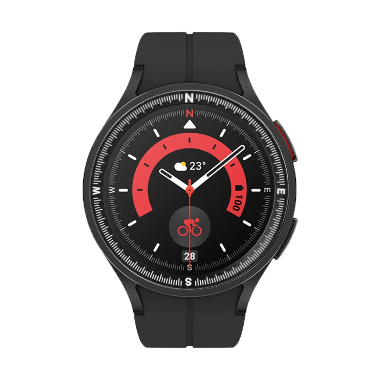 Lunette de montre en métal à échelle de boussole, For Samsung Galaxy Watch 5 Pro