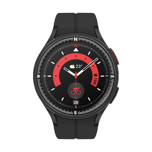 Lunette de montre en métal à échelle de boussole, For Samsung Galaxy Watch 5 Pro