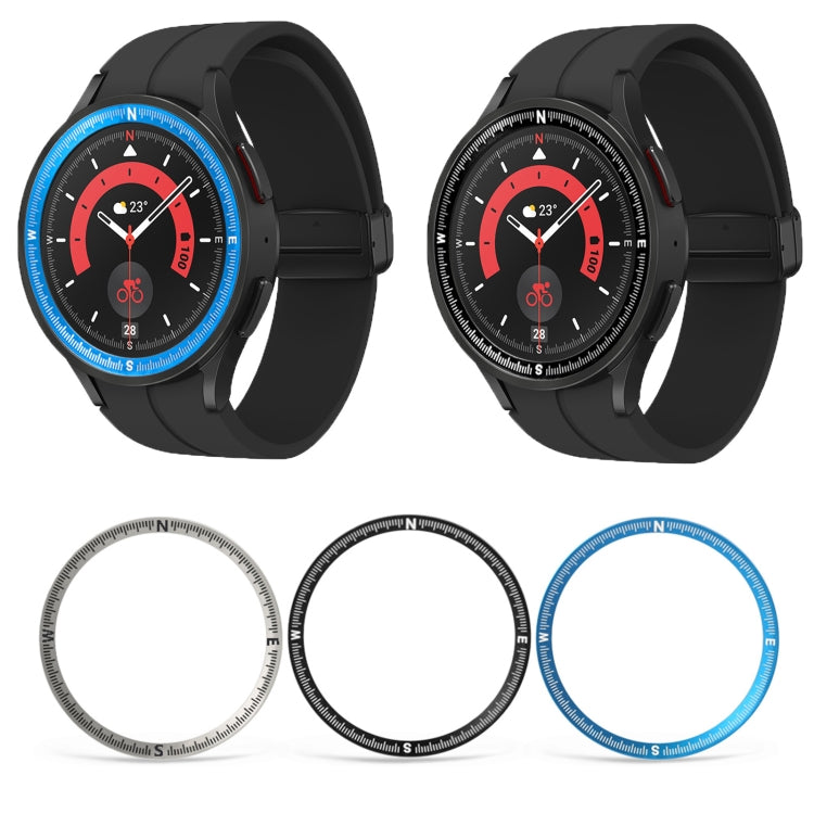 Lunette de montre en métal à échelle de boussole, For Samsung Galaxy Watch 5 Pro