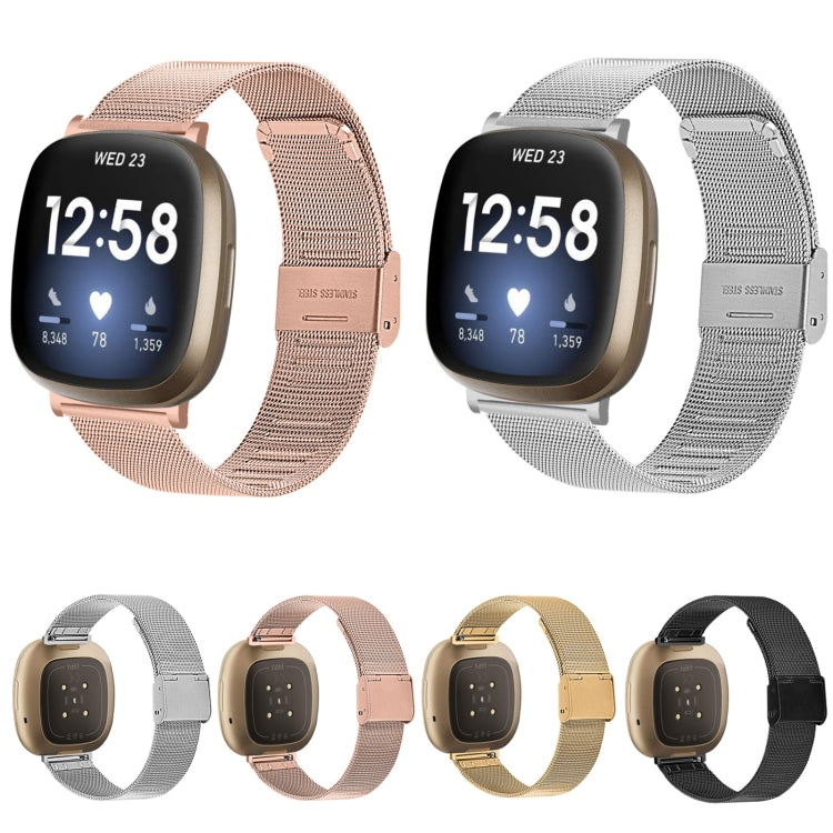 Bracelet de montre en métal à boucle Milan, For Fitbit Versa 3 / Sense, For Fitbit Versa 4 / Sense 2