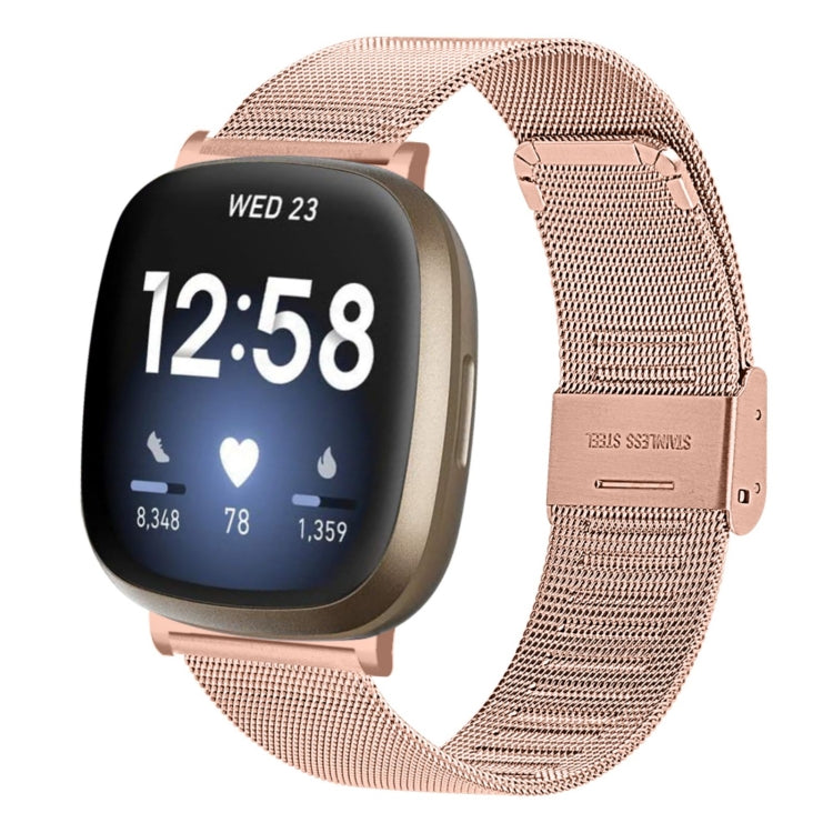 Bracelet de montre en métal à boucle Milan, For Fitbit Versa 3 / Sense, For Fitbit Versa 4 / Sense 2