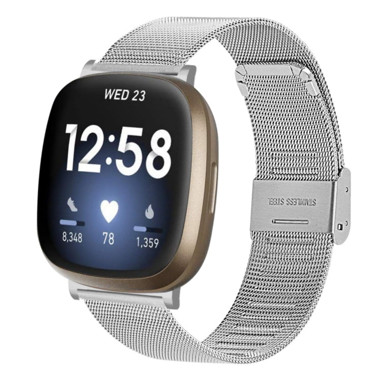 Bracelet de montre en métal à boucle Milan, For Fitbit Versa 3 / Sense, For Fitbit Versa 4 / Sense 2