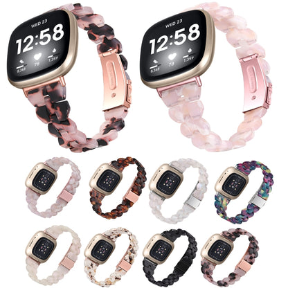 Bracelet de montre universel en résine Rhombus, For Fitbit Versa 3 / Sense, For Fitbit Versa 4 / Sense 2