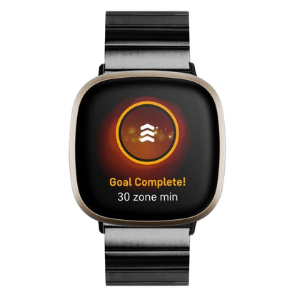 Bracelet de montre universel en métal avec boucle papillon, For Fitbit Versa 3 / Sense, For Fitbit Versa 4 / Sense 2