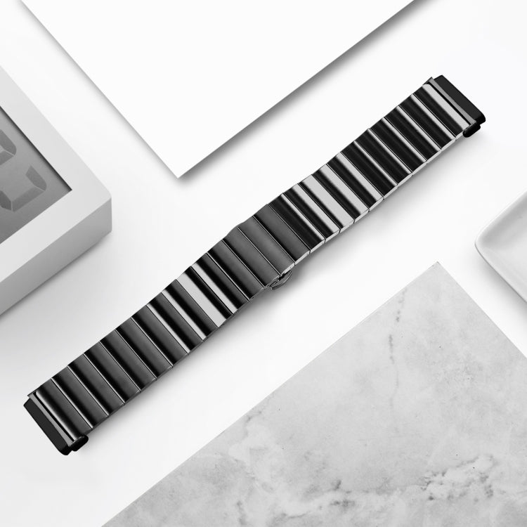 Bracelet de montre universel en métal avec boucle papillon, For Fitbit Versa 3 / Sense, For Fitbit Versa 4 / Sense 2