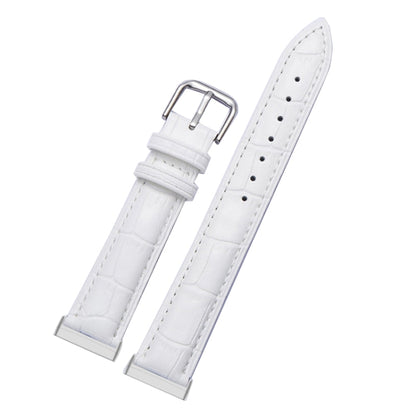 Bracelet de montre universel en cuir véritable à texture crocodile, For Fitbit Versa 3 / Sense, For Fitbit Versa 4 / Sense 2