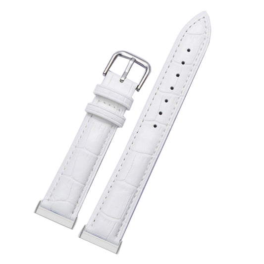 Bracelet de montre universel en cuir véritable à texture crocodile, For Fitbit Versa 3 / Sense, For Fitbit Versa 4 / Sense 2