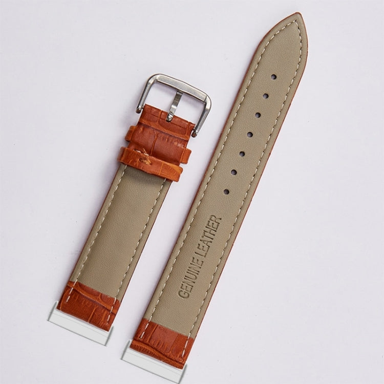 Bracelet de montre universel en cuir véritable à texture crocodile, For Fitbit Versa 3 / Sense, For Fitbit Versa 4 / Sense 2