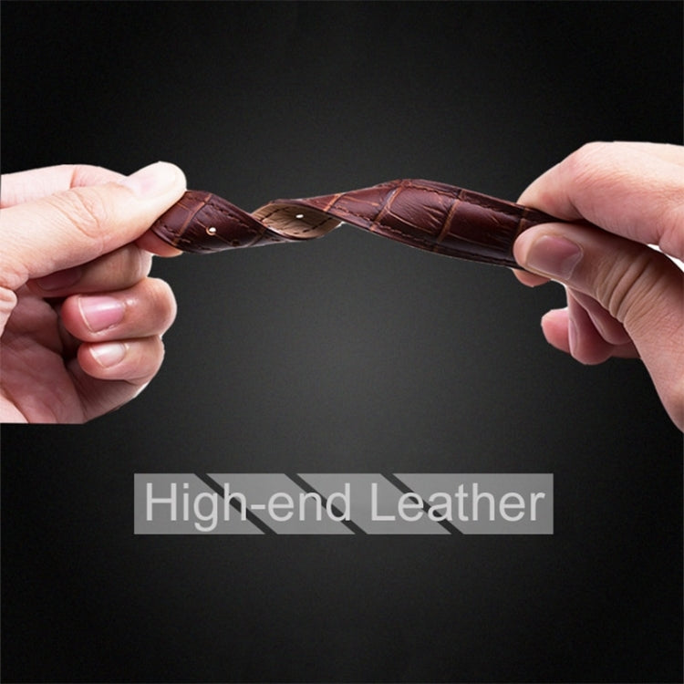 Bracelet de montre universel en cuir véritable à texture crocodile, For Fitbit Versa 3 / Sense, For Fitbit Versa 4 / Sense 2