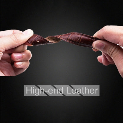 Bracelet de montre universel en cuir véritable à texture crocodile, For Fitbit Versa 3 / Sense, For Fitbit Versa 4 / Sense 2