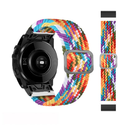 Bracelet de montre élastique en nylon tressé réglable, For Garmin Fenix 7X