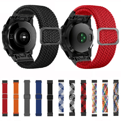 Bracelet de montre élastique en nylon tressé réglable, For Garmin Fenix 7X
