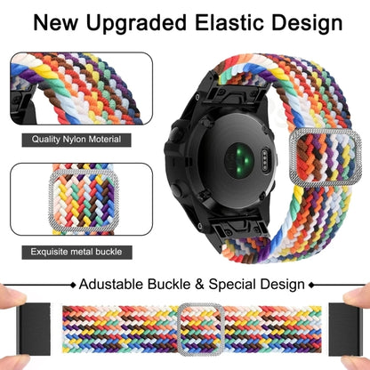 Bracelet de montre élastique en nylon tressé réglable, For Garmin Fenix 7X