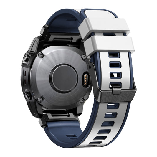 Bracelet de montre en silicone bicolore à armure toile de 26 mm, For Garmin Fenix 7X