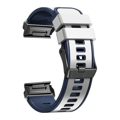 Bracelet de montre en silicone bicolore à armure toile de 26 mm, For Garmin Fenix 7X