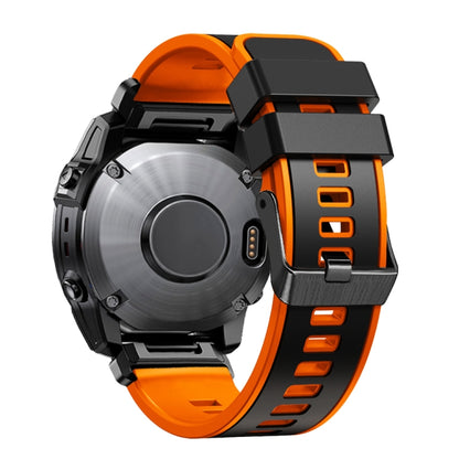 Bracelet de montre en silicone bicolore à armure toile de 22 mm, For Garmin Fenix 7