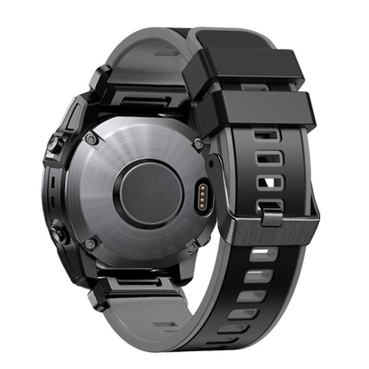 Bracelet de montre en silicone bicolore à armure toile de 22 mm, For Garmin Fenix 7