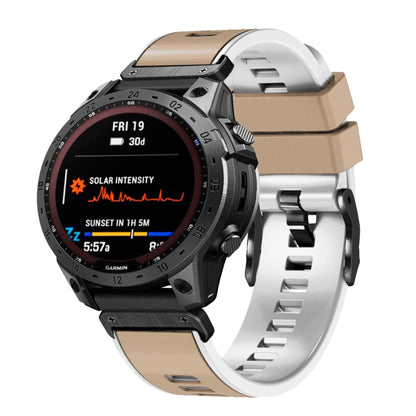Bracelet de montre en silicone bicolore à armure toile de 22 mm, For Garmin Fenix 7