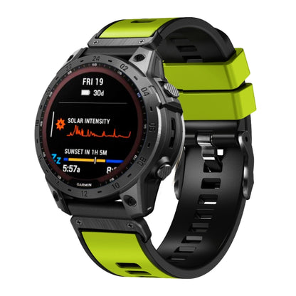 Bracelet de montre en silicone bicolore à armure toile de 22 mm, For Garmin Fenix 7