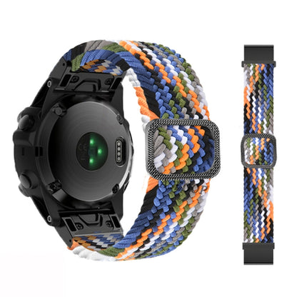 Bracelet de montre élastique en nylon tressé réglable, For Garmin Fenix 7
