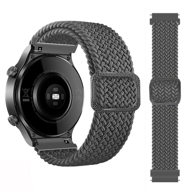 Bracelet de montre élastique en nylon tressé réglable, For Garmin Fenix 7