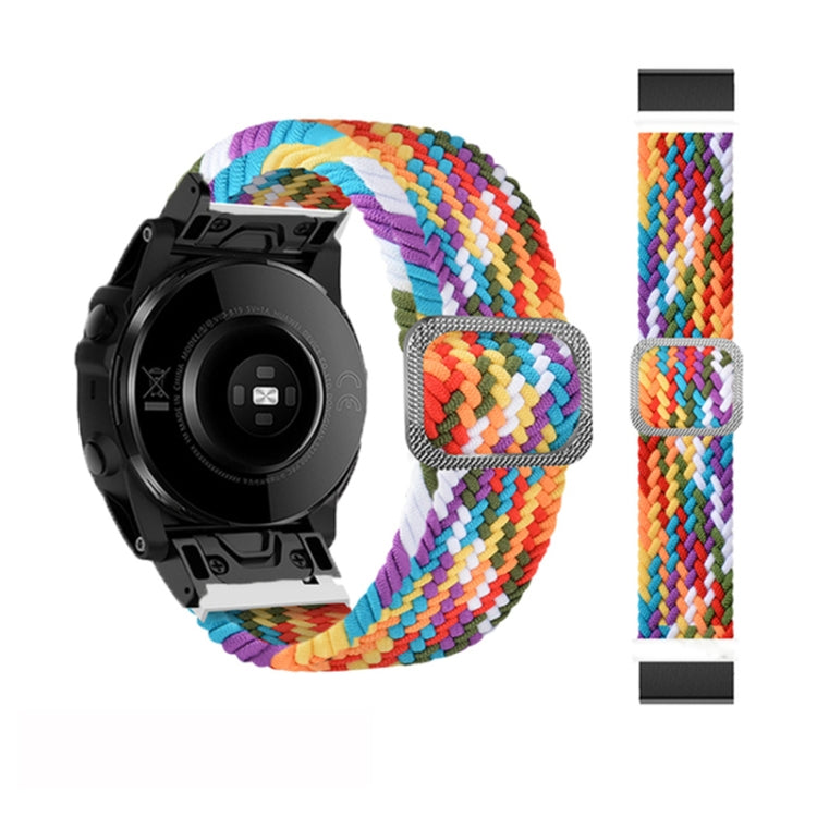 Bracelet de montre élastique en nylon tressé réglable, For Garmin Fenix 7