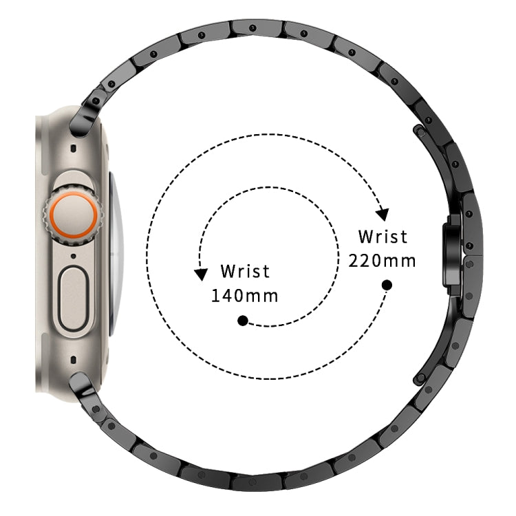 Bracelet de montre en acier, For Apple Watch Series 8&7 41mm / SE 2&6&SE&5&4 40mm / 3&2&1 38mm, For Apple Watch Ultra 49mm / Series 8&7 45mm / SE 2&6&SE&5&4 44mm / 3&2&1 42mm