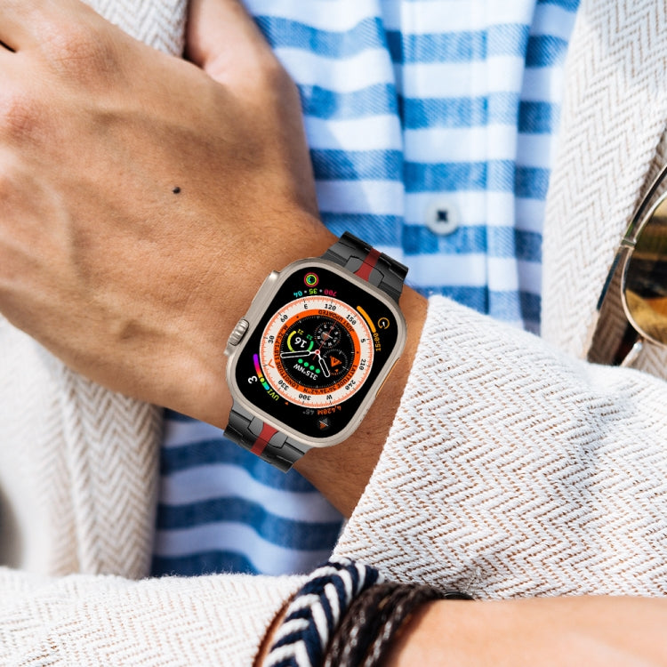 Bracelet de montre en acier, For Apple Watch Series 8&7 41mm / SE 2&6&SE&5&4 40mm / 3&2&1 38mm, For Apple Watch Ultra 49mm / Series 8&7 45mm / SE 2&6&SE&5&4 44mm / 3&2&1 42mm