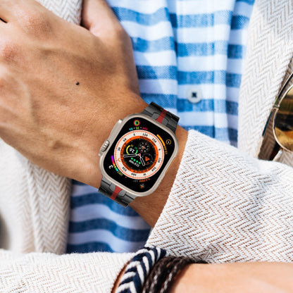 Bracelet de montre en acier, For Apple Watch Series 8&7 41mm / SE 2&6&SE&5&4 40mm / 3&2&1 38mm, For Apple Watch Ultra 49mm / Series 8&7 45mm / SE 2&6&SE&5&4 44mm / 3&2&1 42mm