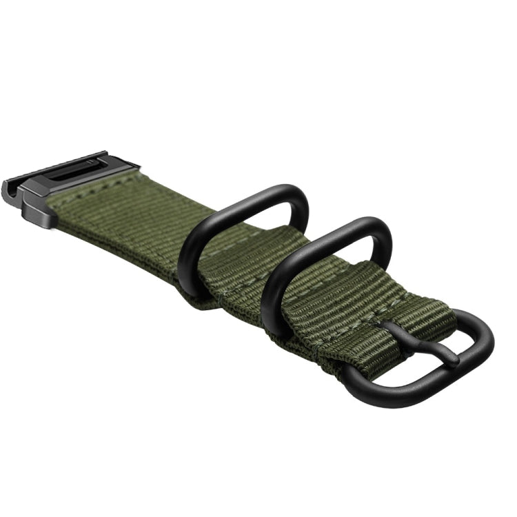 Bracelet de montre en nylon à boucle en acier à trois anneaux, For Garmin Fenix 7X, For Garmin Fenix 7